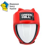 Боксерський шолом Green hill Шолом UBF LOGO черв. шкіра